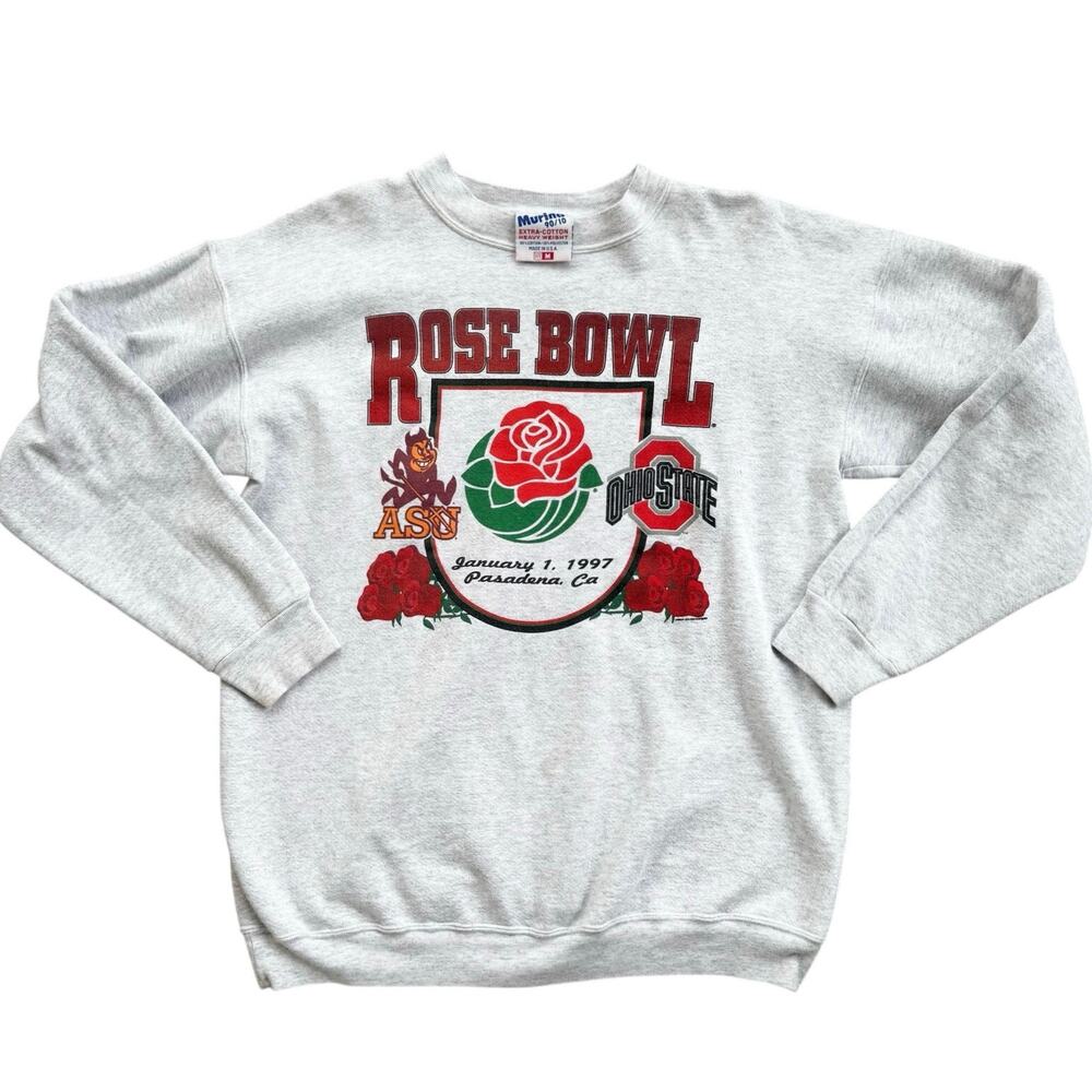 Vtg 1997 ASU Ohio State Rose Bowl Sweatshirt Size M